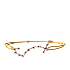 Scorpio Bileklik - Kök yakut 8 ayar rose altın bileklik #7sxf9w