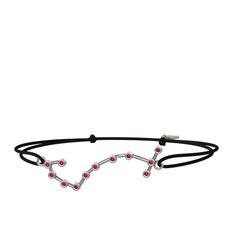 Rodolit garnet 18 ayar beyaz altın bileklik