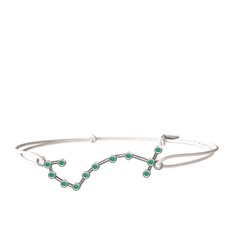 Scorpio Bileklik - Kök zümrüt 925 ayar gümüş bileklik #91kcve