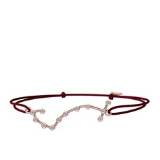 Scorpio Bileklik - Beyaz zirkon 14 ayar rose altın bileklik #946b26