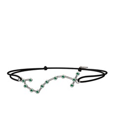 Yeşil kuvars 8 ayar beyaz altın bileklik