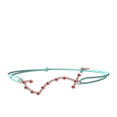 Scorpio Bileklik - Rodolit garnet 18 ayar rose altın bileklik #b0a19v