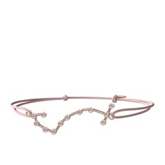 Beyaz zirkon 925 ayar rose altın kaplama gümüş bileklik