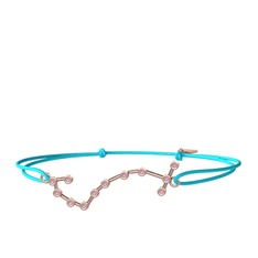 Scorpio Bileklik - Pembe kuvars 14 ayar rose altın bileklik #codsk8