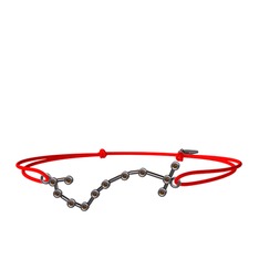 Scorpio Bileklik - Dumanlı kuvars 925 ayar siyah rodyum kaplama gümüş bileklik #elvomv