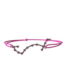 Scorpio Bileklik - Garnet 925 ayar siyah rodyum kaplama gümüş bileklik #exi2q6