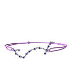 Scorpio Bileklik - Lab safir 925 ayar gümüş bileklik #exxnjo