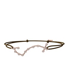 Scorpio Bileklik - Beyaz zirkon 14 ayar rose altın bileklik #fc8zrb