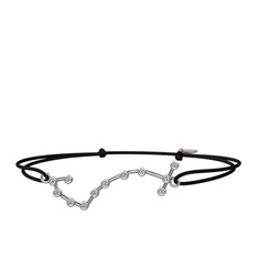 Scorpio Bileklik - Swarovski 8 ayar beyaz altın bileklik #ffde1f