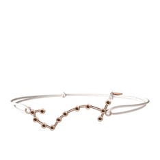 Scorpio Bileklik - Dumanlı kuvars 925 ayar rose altın kaplama gümüş bileklik #g2xr7g