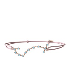 Scorpio Bileklik - Akuamarin 18 ayar rose altın bileklik #g53qp