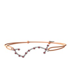 Scorpio Bileklik - Garnet 18 ayar beyaz altın bileklik #hxkfvm