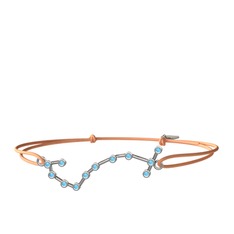 Scorpio Bileklik - Akuamarin 18 ayar beyaz altın bileklik #j6d1rg