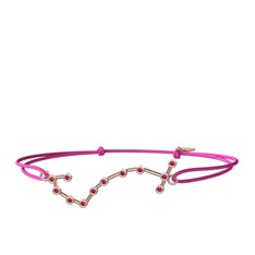 Scorpio Bileklik - Rodolit garnet 925 ayar rose altın kaplama gümüş bileklik #kdp3p5