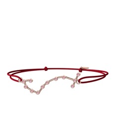 Scorpio Bileklik - Pembe kuvars 8 ayar rose altın bileklik #km0pim
