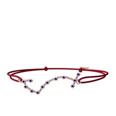 Scorpio Bileklik - Lab safir 8 ayar rose altın bileklik #l30pwz