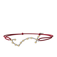 Scorpio Bileklik - Sitrin 14 ayar beyaz altın bileklik #mqnnxb