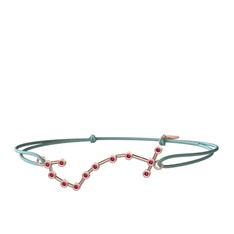 Rodolit garnet 14 ayar rose altın bileklik