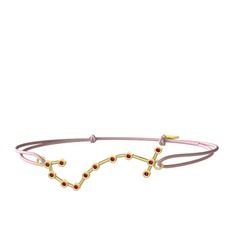 Garnet 925 ayar altın kaplama gümüş bileklik