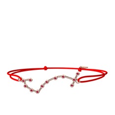 Rodolit garnet 925 ayar rose altın kaplama gümüş bileklik