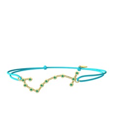 Scorpio Bileklik - Kök zümrüt 18 ayar altın bileklik #oxlchg