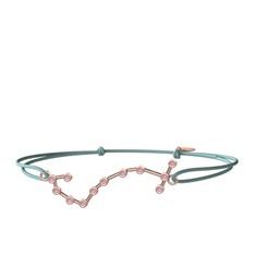 Pembe kuvars 14 ayar rose altın bileklik