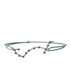 Scorpio Bileklik - Kök yakut 8 ayar beyaz altın bileklik #q7czgp