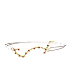 Garnet 925 ayar altın kaplama gümüş bileklik