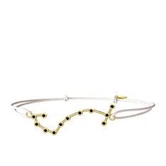 Scorpio Bileklik - Siyah zirkon 925 ayar altın kaplama gümüş bileklik #qg1t87