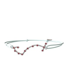 Scorpio Bileklik - Garnet 8 ayar beyaz altın bileklik #qtdgwg