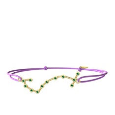 Scorpio Bileklik - Yeşil kuvars 14 ayar altın bileklik #ra6fvk