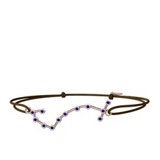 Scorpio Bileklik - Lab safir 925 ayar rose altın kaplama gümüş bileklik #ryesa8