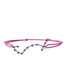 Scorpio Bileklik - Lab safir 14 ayar beyaz altın bileklik #u4lx94