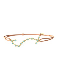 Scorpio Bileklik - Akuamarin 925 ayar altın kaplama gümüş bileklik #ukndgv