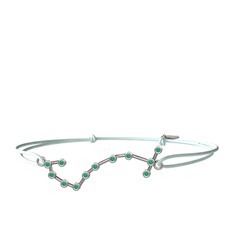 Scorpio Bileklik - Kök zümrüt 18 ayar beyaz altın bileklik #uq5mjj