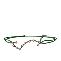 Scorpio Bileklik - Sitrin 925 ayar siyah rodyum kaplama gümüş bileklik #vdfylz