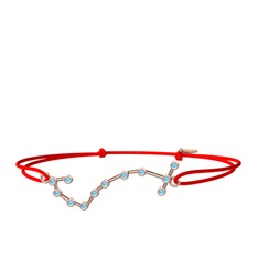 Scorpio Bileklik - Akuamarin 8 ayar rose altın bileklik #w6nmla