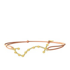 Scorpio Bileklik - Sitrin 925 ayar altın kaplama gümüş bileklik #xwga2k