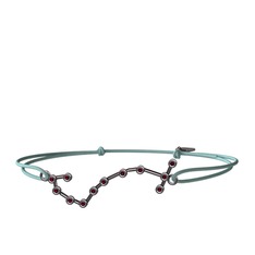 Scorpio Bileklik - Kök yakut 925 ayar siyah rodyum kaplama gümüş bileklik #y9wigo