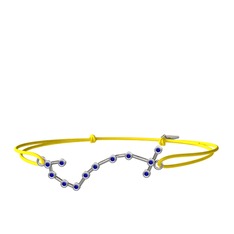 Scorpio Bileklik - Lab safir 18 ayar beyaz altın bileklik #ye0e81