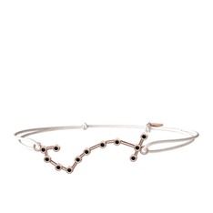 Siyah zirkon 18 ayar rose altın bileklik