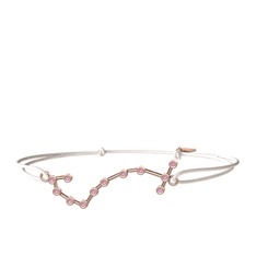 Scorpio Bileklik - Pembe kuvars 14 ayar rose altın bileklik #zgxpad