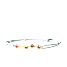 Aries Bileklik - Rodolit garnet 18 ayar altın bileklik #1129tzj