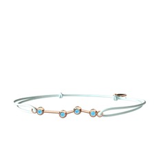 Akuamarin 8 ayar rose altın bileklik