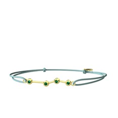 Aries Bileklik - Yeşil kuvars 925 ayar altın kaplama gümüş bileklik #12ce8i5