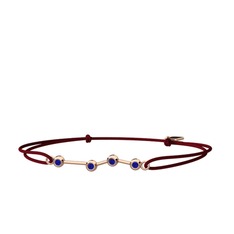 Lab safir 18 ayar rose altın bileklik
