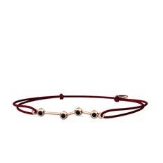 Siyah zirkon 18 ayar rose altın bileklik