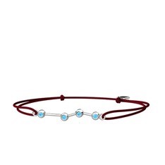 Aries Bileklik - Akuamarin 18 ayar beyaz altın bileklik #14aosxw