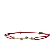 Kök zümrüt 8 ayar rose altın bileklik