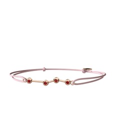 Aries Bileklik - Garnet 18 ayar rose altın bileklik #16kkl1l